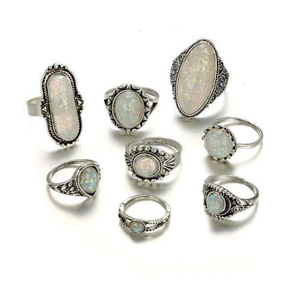 Antique Opal Crystal Stone Rings - My True Savage 