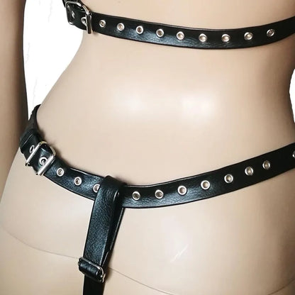 Chained Bra and Crotch Fetish Body Harness