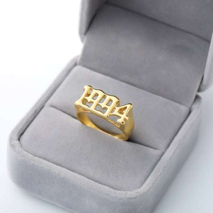 90's Gold Birth Year Ring