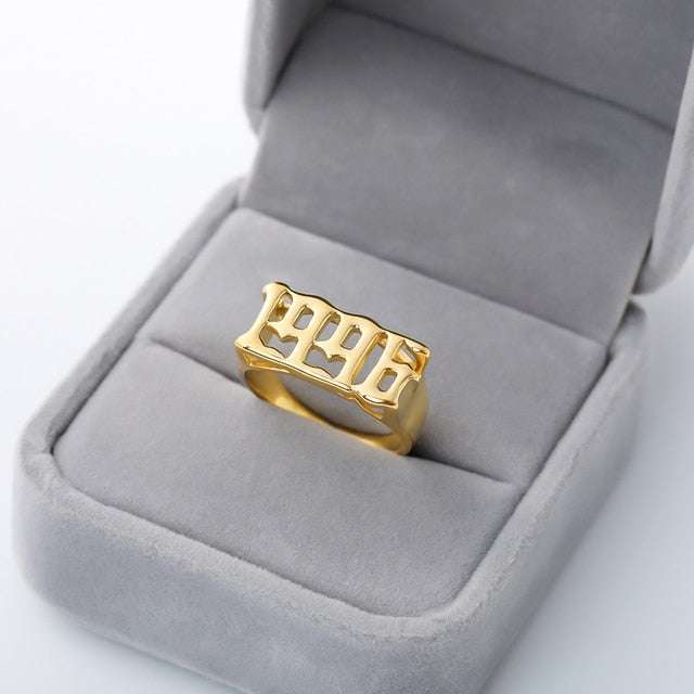 90's Gold Birth Year Ring
