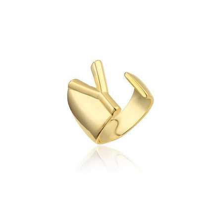 A-Z Gold Adjustable Ring