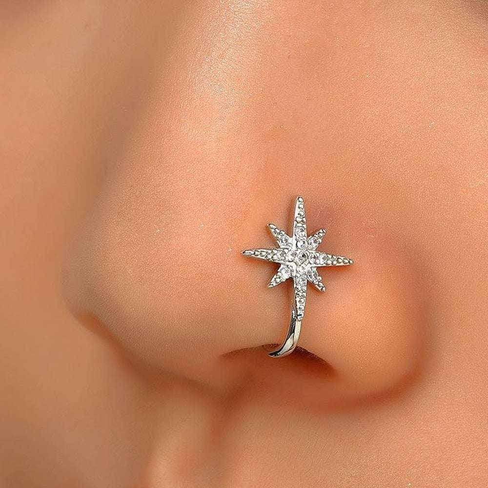 Crystal Star Non-Piercing Nose Ring