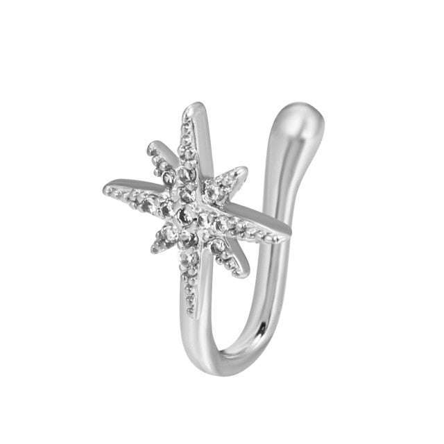 Crystal Star Non-Piercing Nose Ring