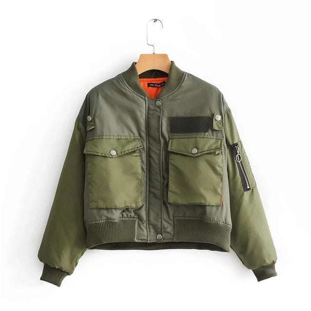 Green Short Bomber Jacket