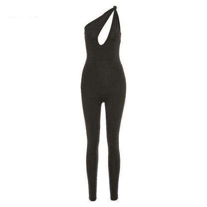 Boujee One Shoulder Cut Out Jumpsuit - My True Savage 