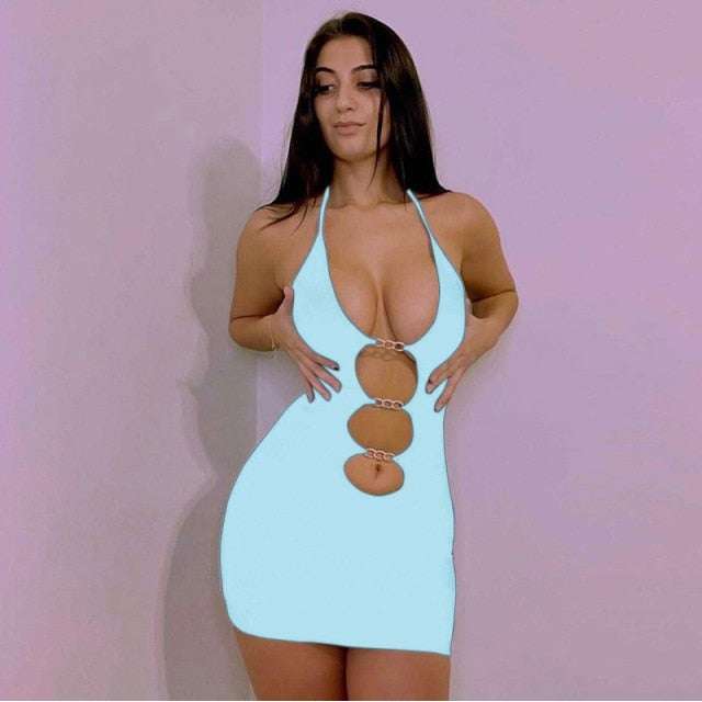 Rings Cut Out Dress