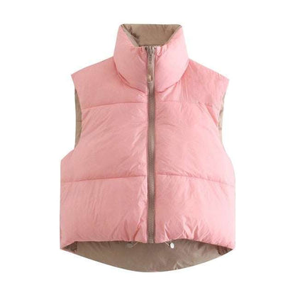 Sweet Pink Double Wear Cropped Vest